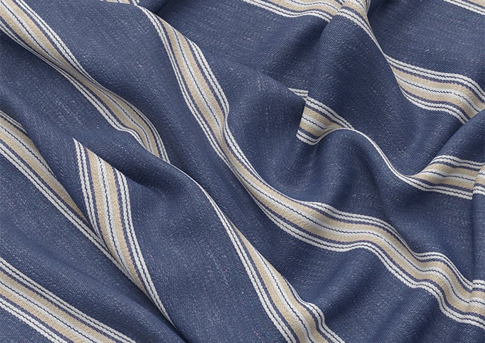 Bellagio Stripe, Riviera Navy - Twist&Fit Roman Blind - Image 4